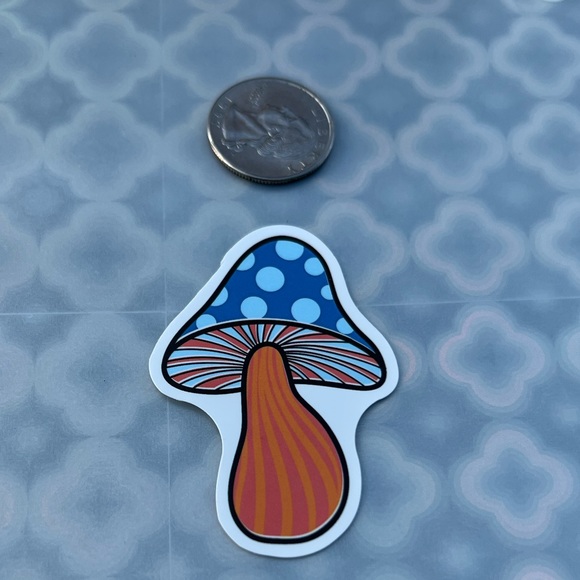 Magic Mushroom Man Shrooms Nature Art Accent Decor Single Waterproof Sticker - Picture 2 of 3